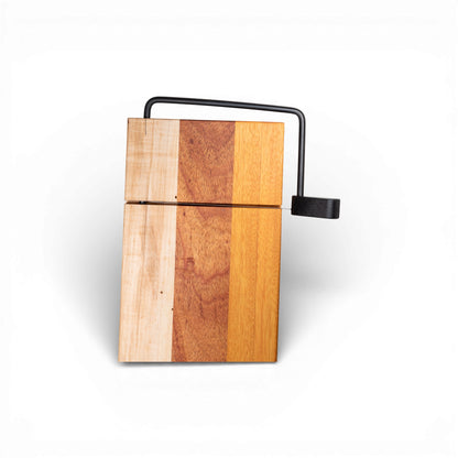 Maple, Mahogany, and Canary Wood Cheese Slicer Board