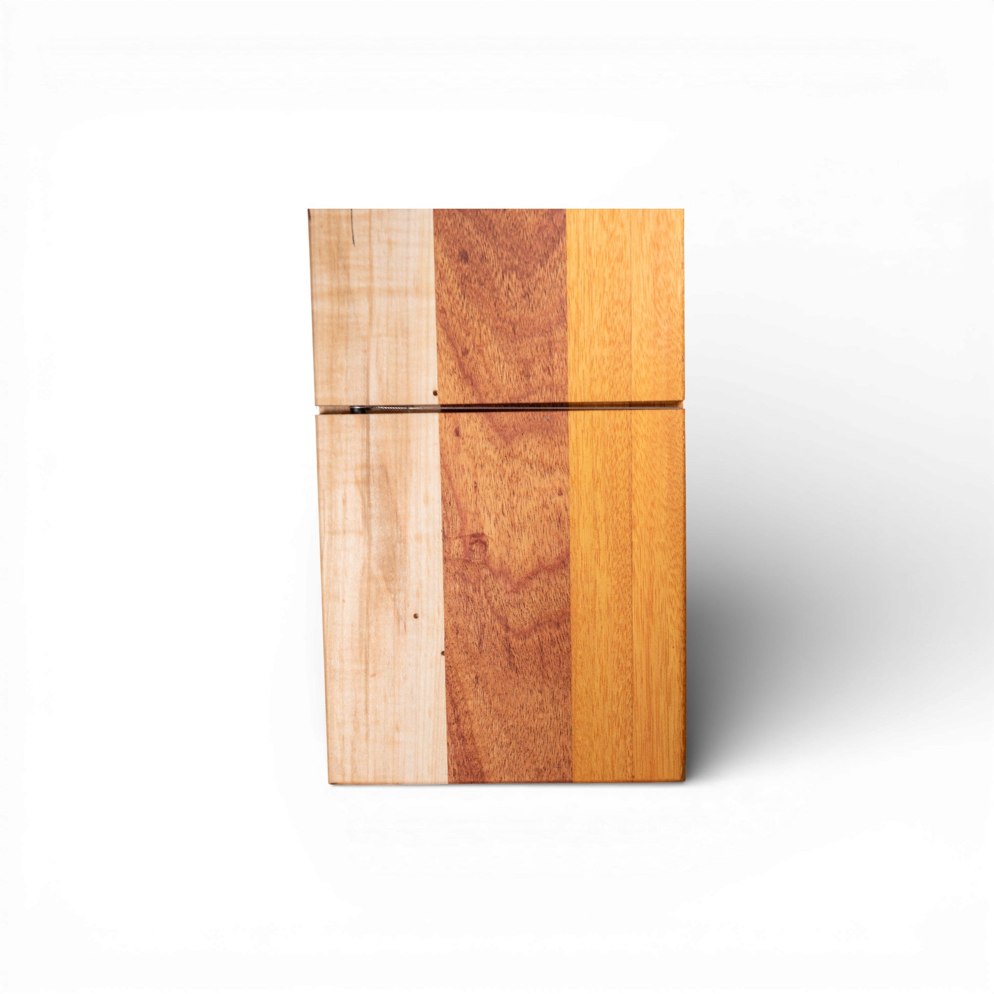 Maple, Mahogany, and Canary Wood Cheese Slicer Board