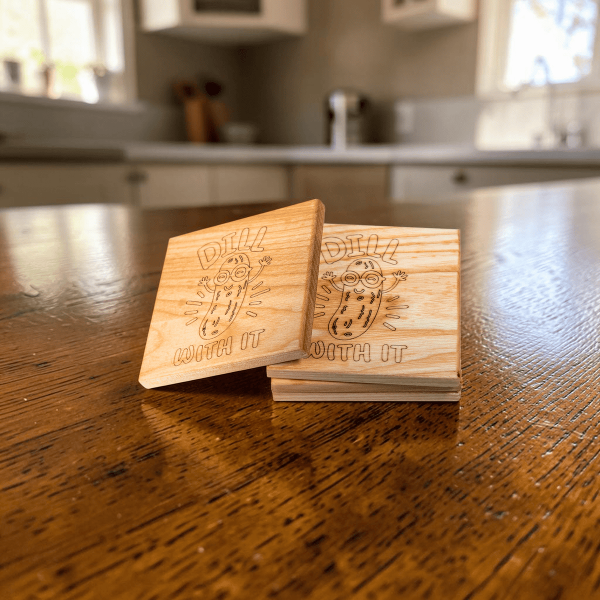Maple Pickle Dill With It Coaster