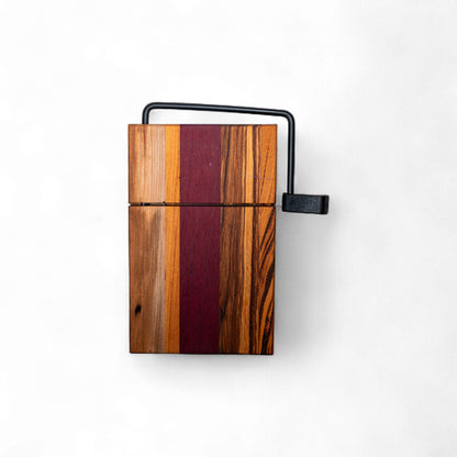 Maple, Purple Heart, Tiger, and Zebra Cheese Slicer Board