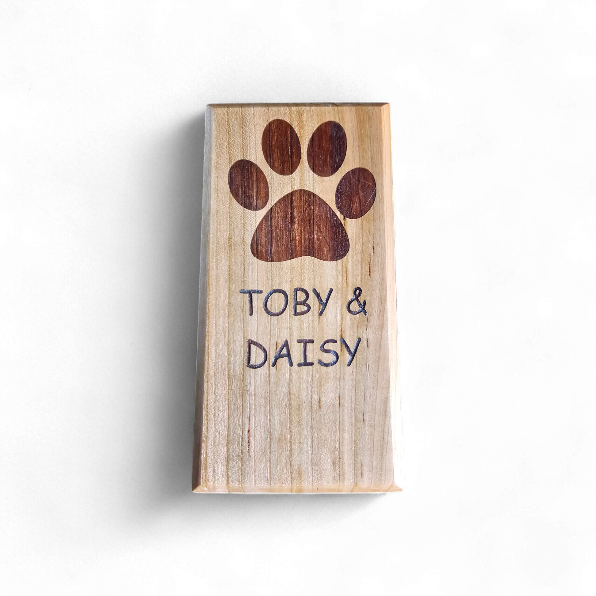 Maple Wall Mount Dog Paw Leash Holder