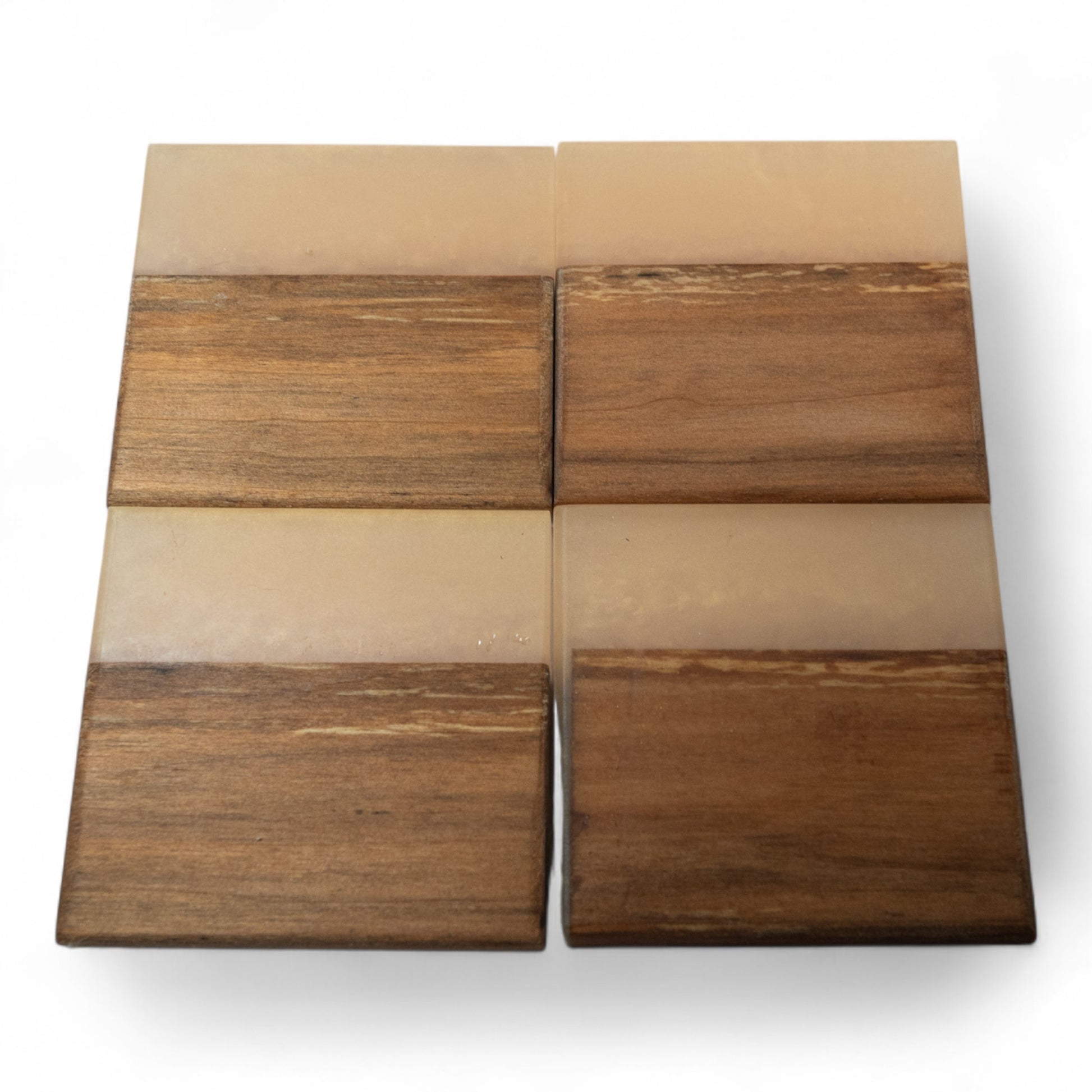 Maple Wood Tan Epoxy Coaster