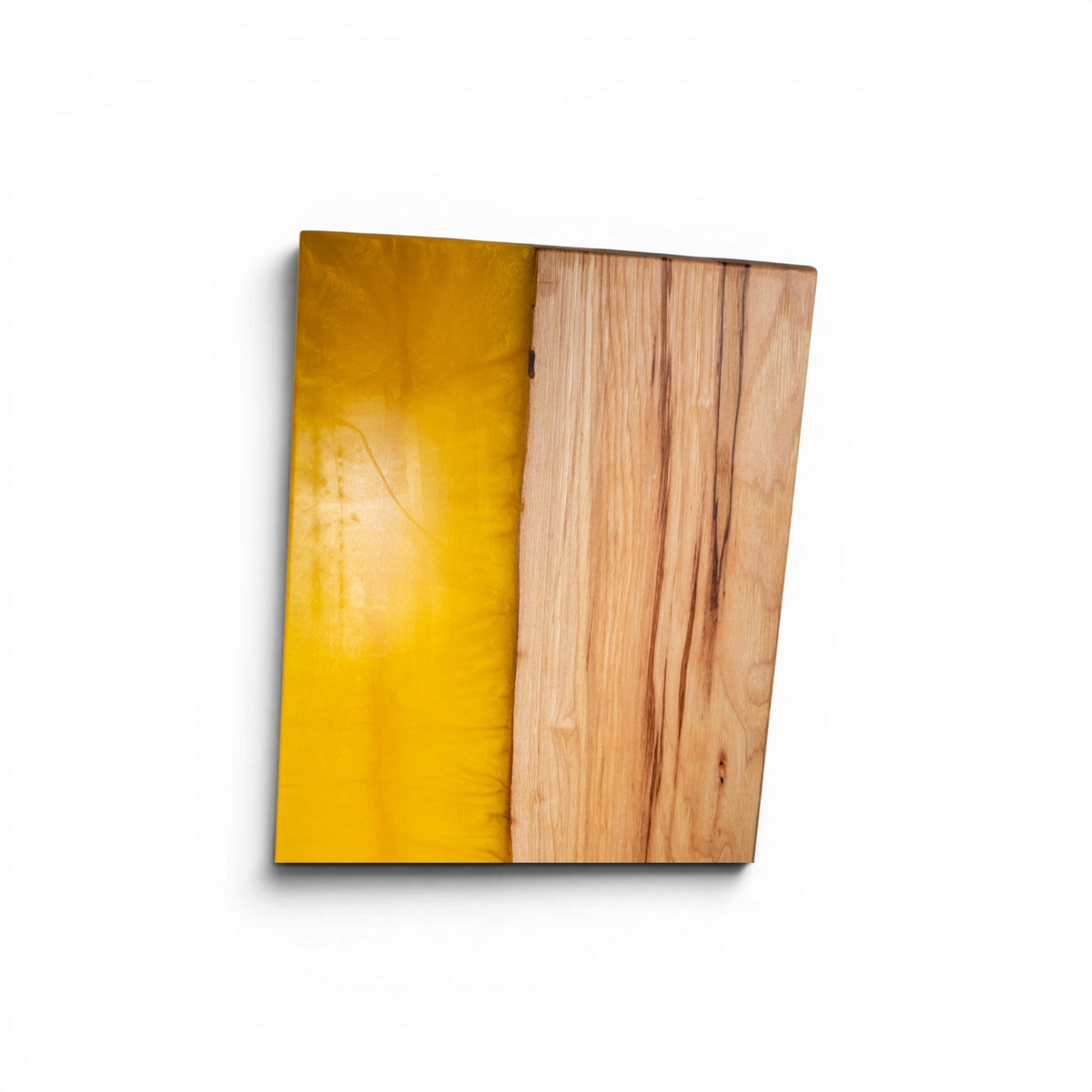 Maple Wood Yellow Epoxy Charcuterie Boards/Serving Board
