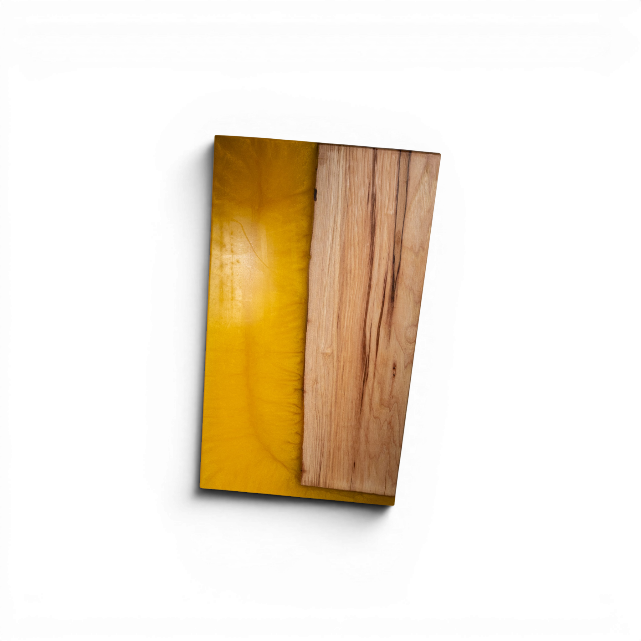 Maple Wood Yellow Epoxy Charcuterie Boards/Serving Board