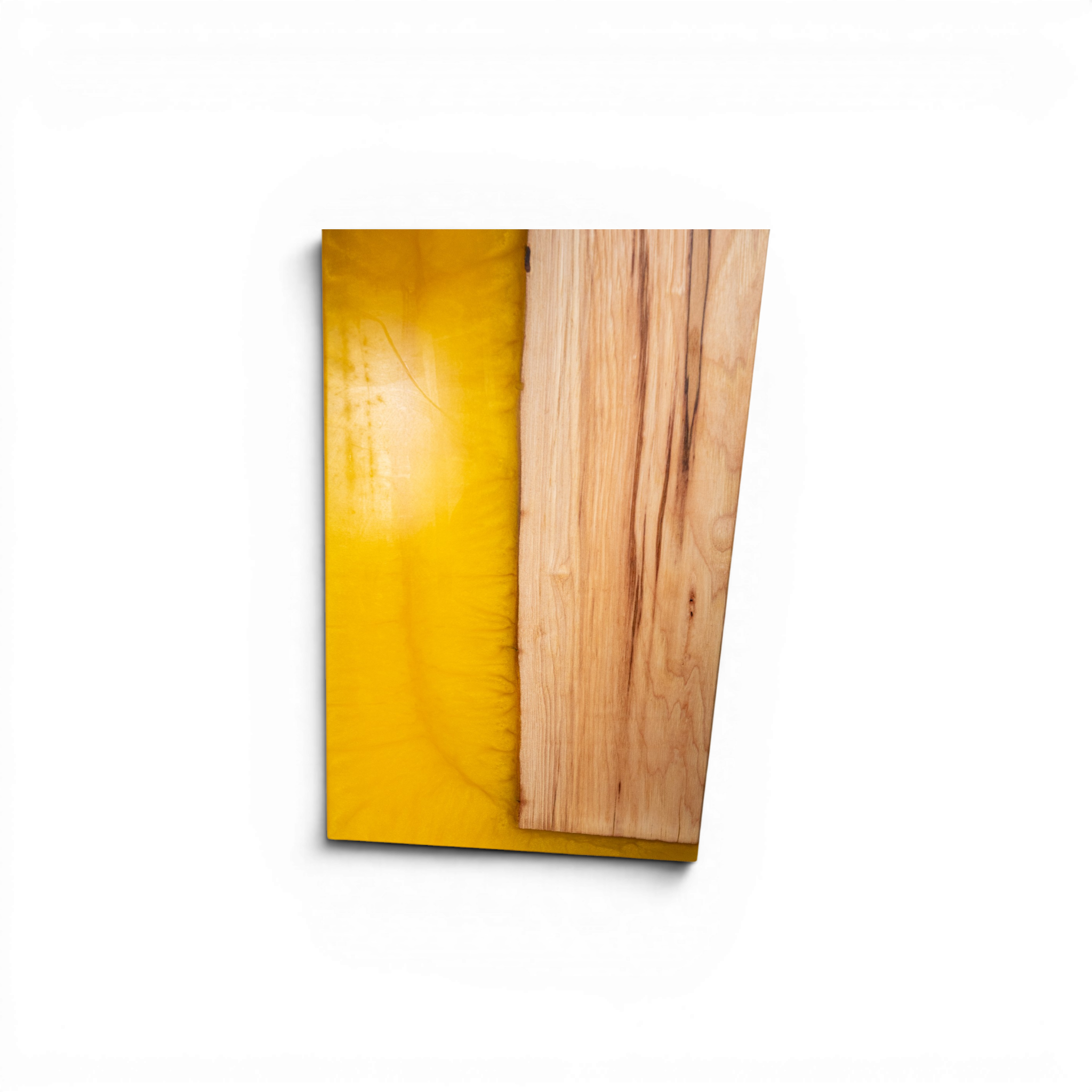 Maple Wood Yellow Epoxy Charcuterie Boards/Serving Board