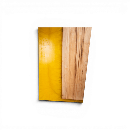 Maple Wood Yellow Epoxy Charcuterie Boards/Serving Board