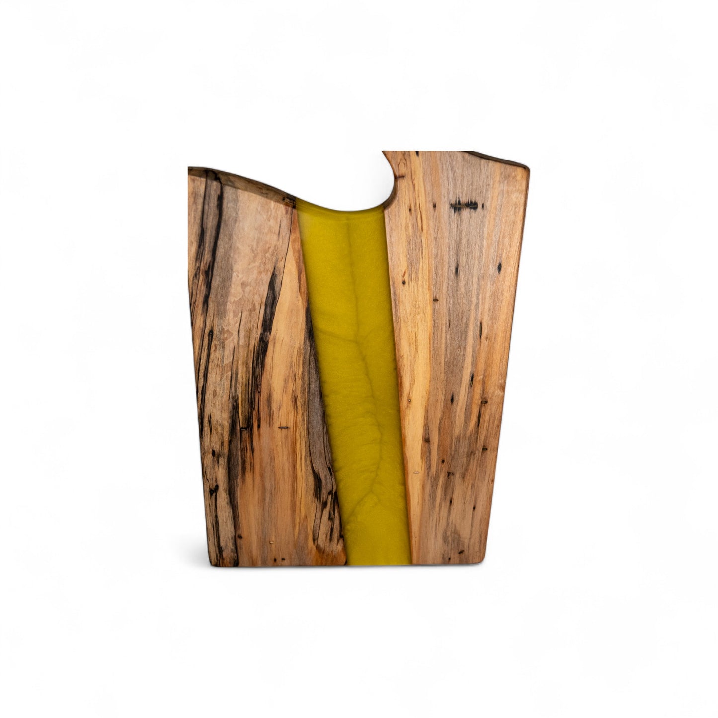 Maple Wood with Yellow Epoxy Charcuterie Boards/Serving Board with Handle
