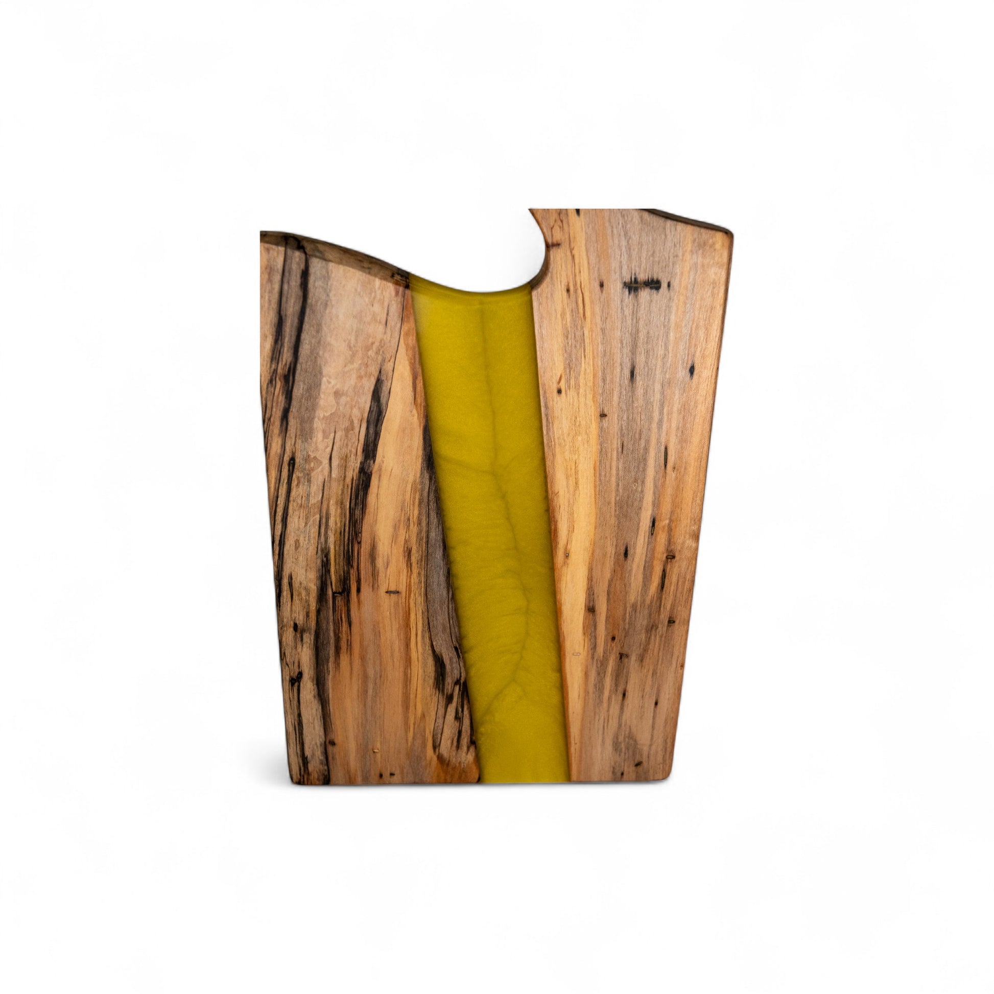 Maple Wood with Yellow Epoxy Charcuterie Boards/Serving Board with Handle