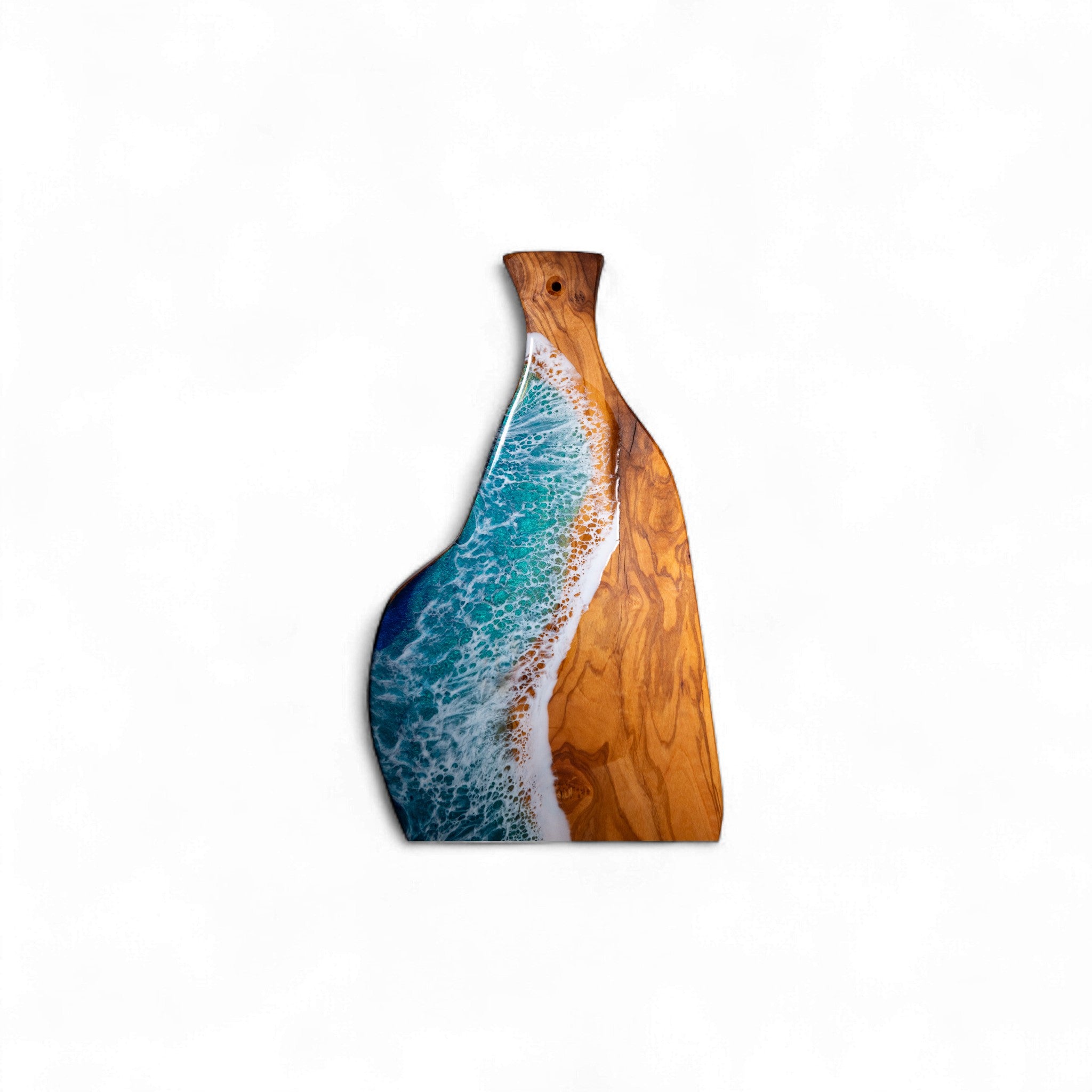 Ocean Wave Olive Wood Charcuterie Board/Cutting Board