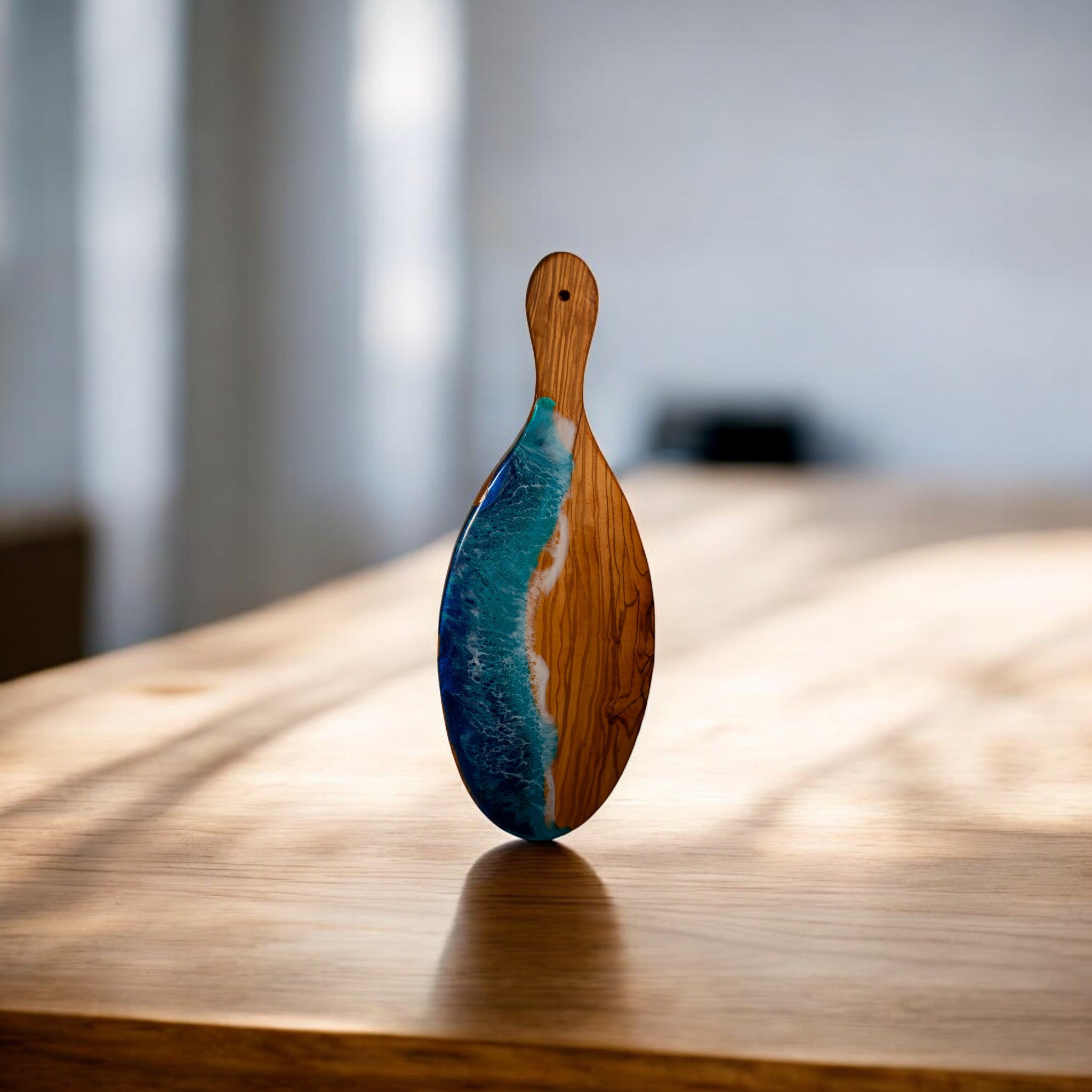 Ocean Wave Olive Wood Charcuterie Board/Cutting Board