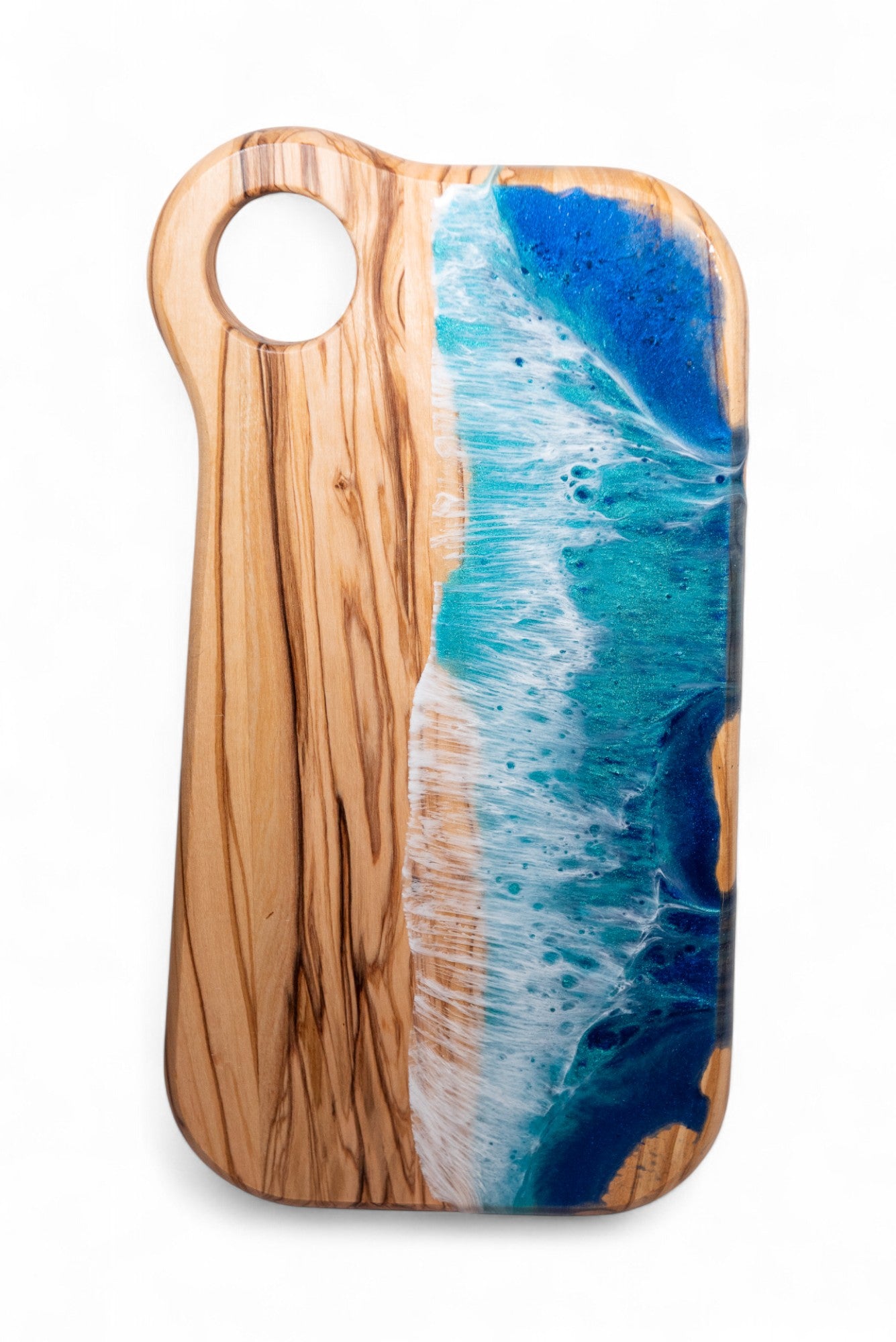 Ocean Wave Olive Wood Charcuterie Board/Cutting Board