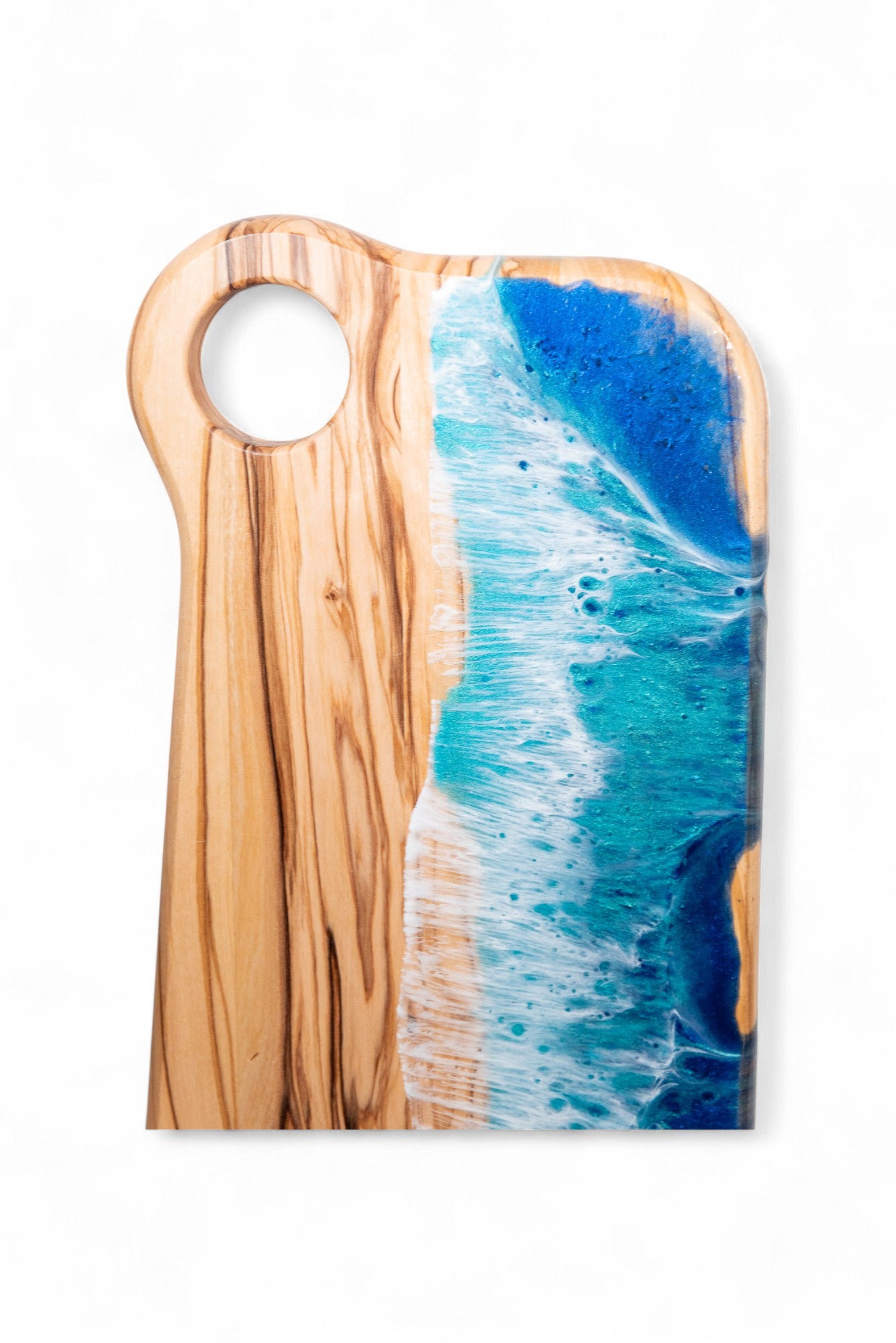 Ocean Wave Olive Wood Charcuterie Board/Cutting Board
