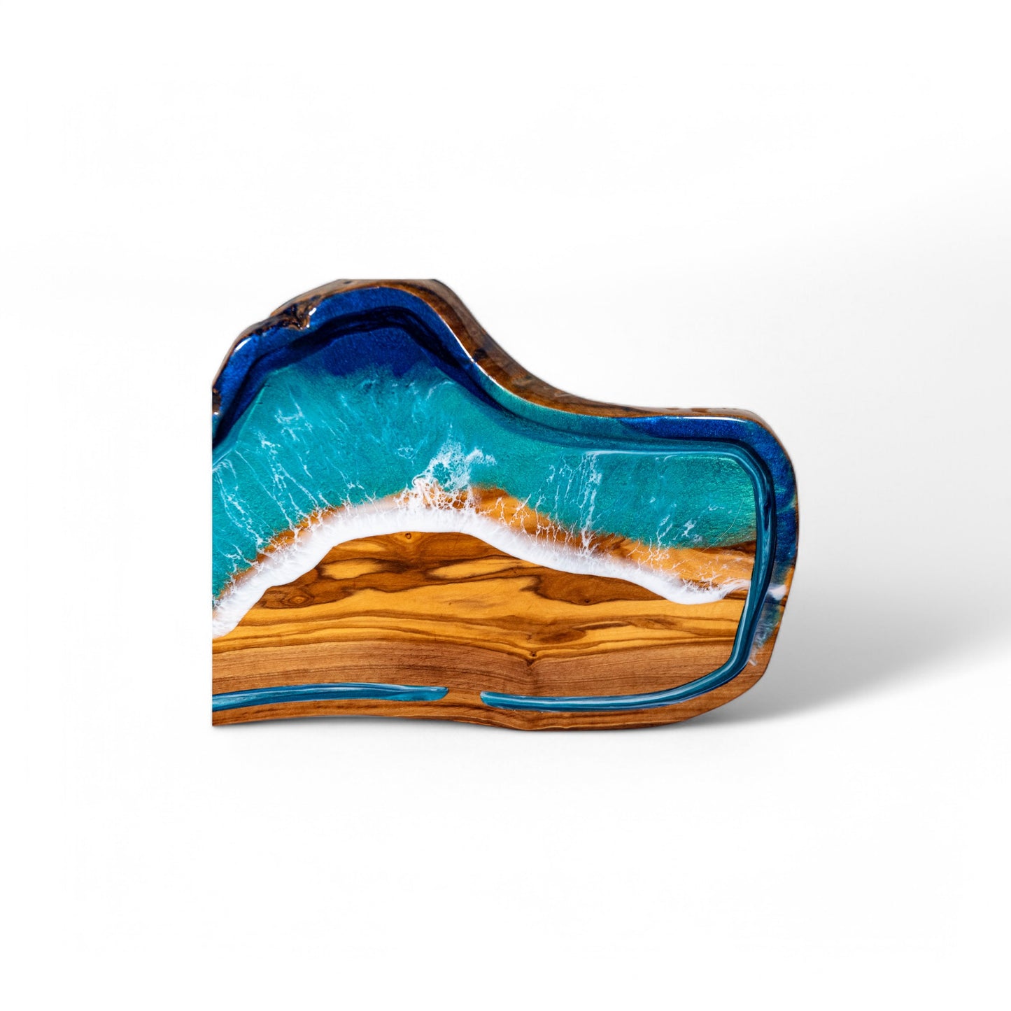 Ocean Wave Olive Wood Charcuterie Boards, Serving Board, Cutting Board