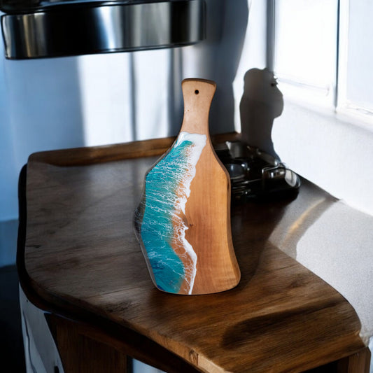 Ocean Wave Olive Wood Charcuterie Boards, Serving Board, Cutting Board