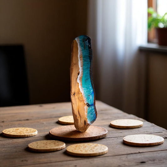Ocean Wave Olive Wood Charcuterie Boards, Serving Board, Cutting Board
