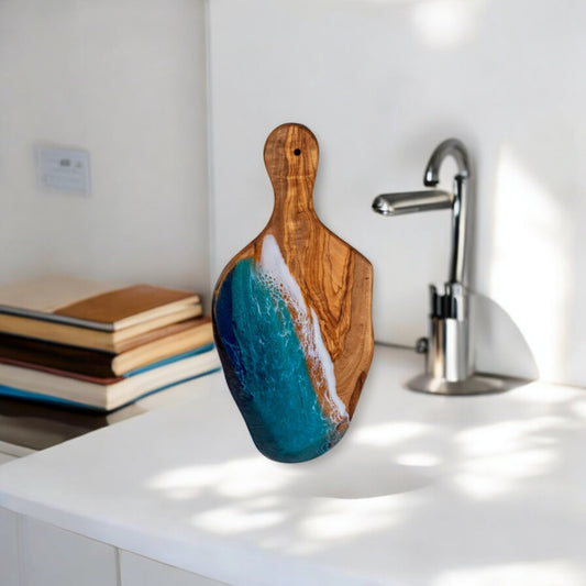 Ocean Wave Olive Wood Charcuterie Boards, Serving Board, Cutting Board