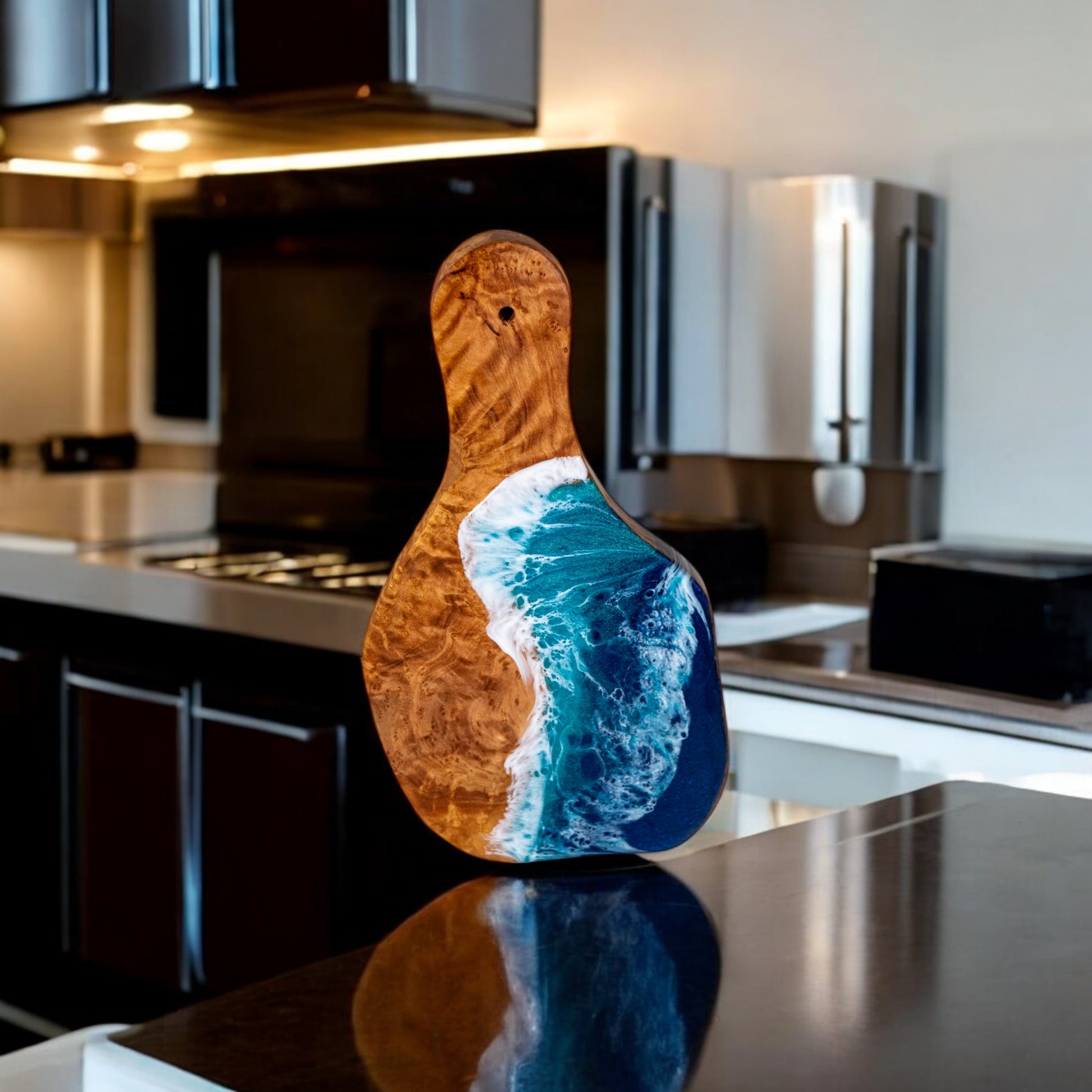 Ocean Wave Olive Wood Charcuterie Boards, Serving Board, Cutting Board