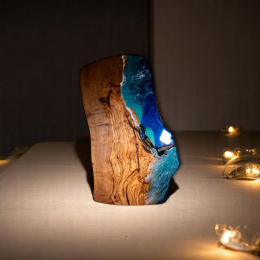Ocean Wave Olive Wood Charcuterie Boards, Serving Board, Cutting Board