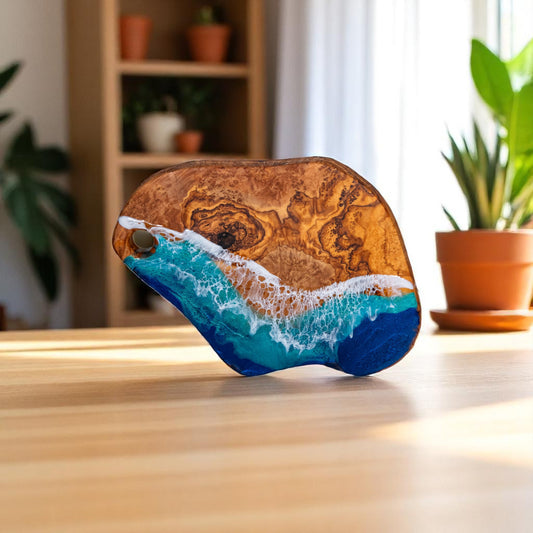 Ocean Wave Olive Wood Charcuterie Boards, Serving Board, Cutting Board