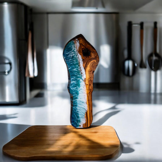 Ocean Wave Olive Wood Charcuterie Boards, Serving Board, Cutting Board