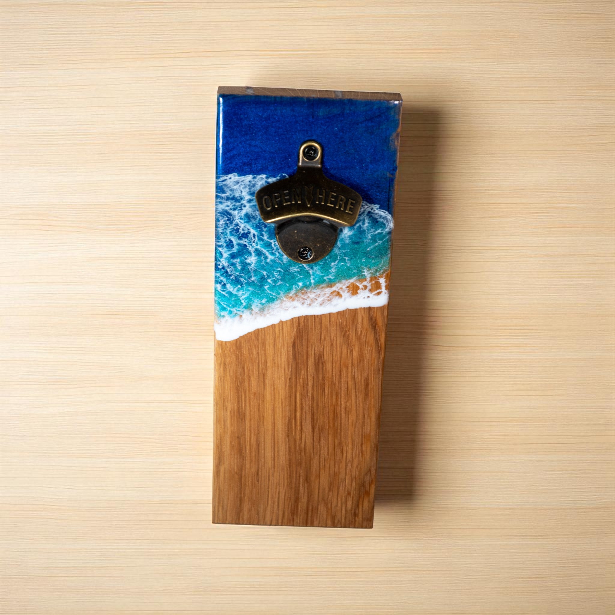 Ocean Wave Wall Mounted Magnetic Bottle Opener