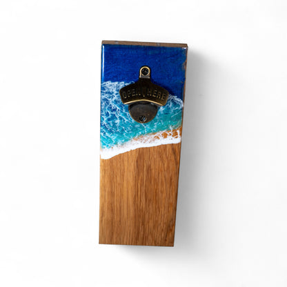 Ocean Wave Wall Mounted Magnetic Bottle Opener