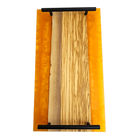 Olive Orange Epoxy Charcuterie Boards/Serving Board