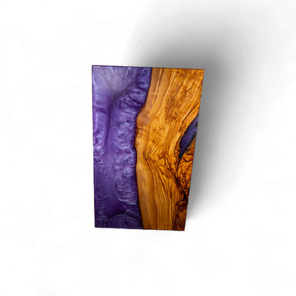 Olive Wood Purple Epoxy Charcuterie Boards/Serving Board, Cutting Board