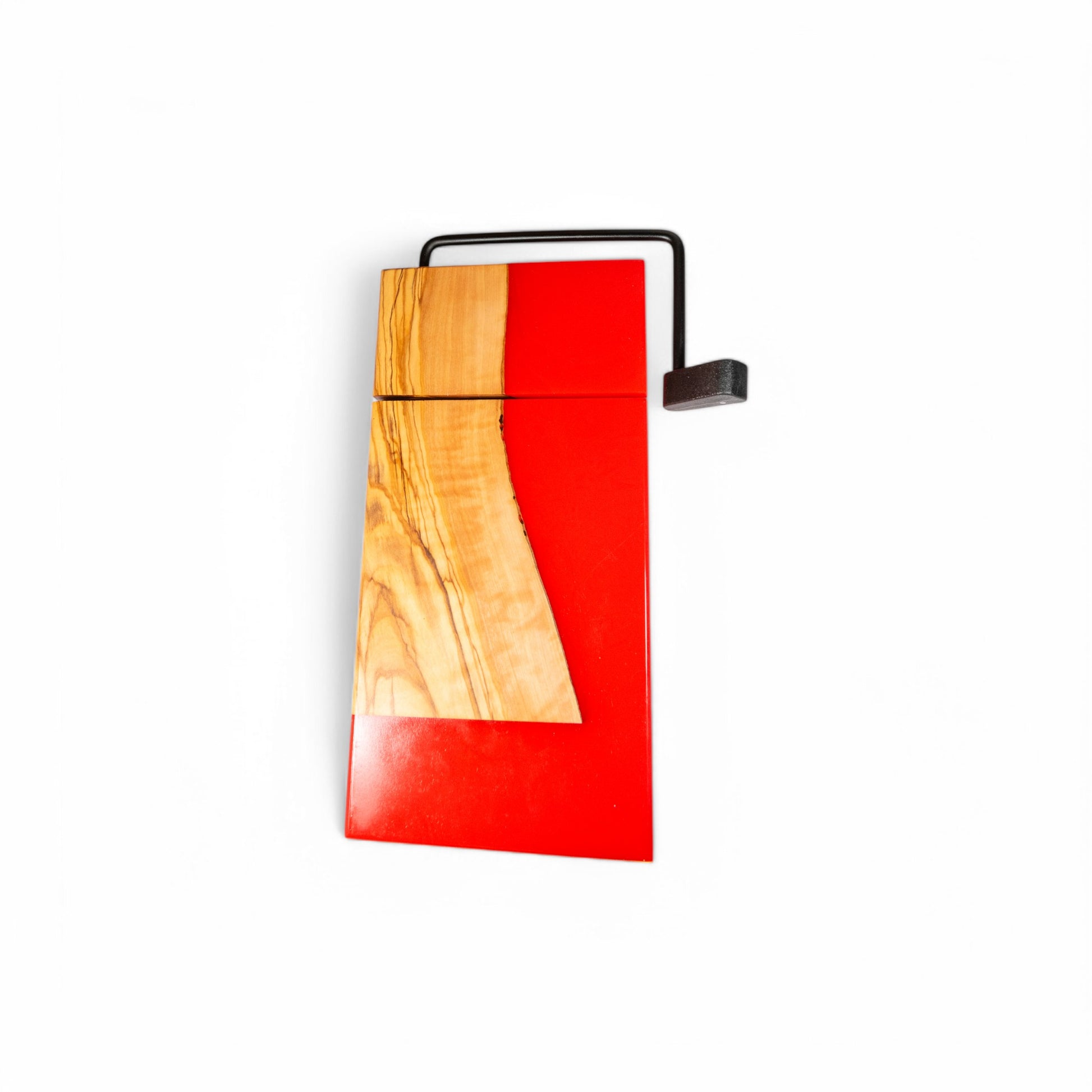 Olive Wood Red Epoxy Cheese Slicer Board