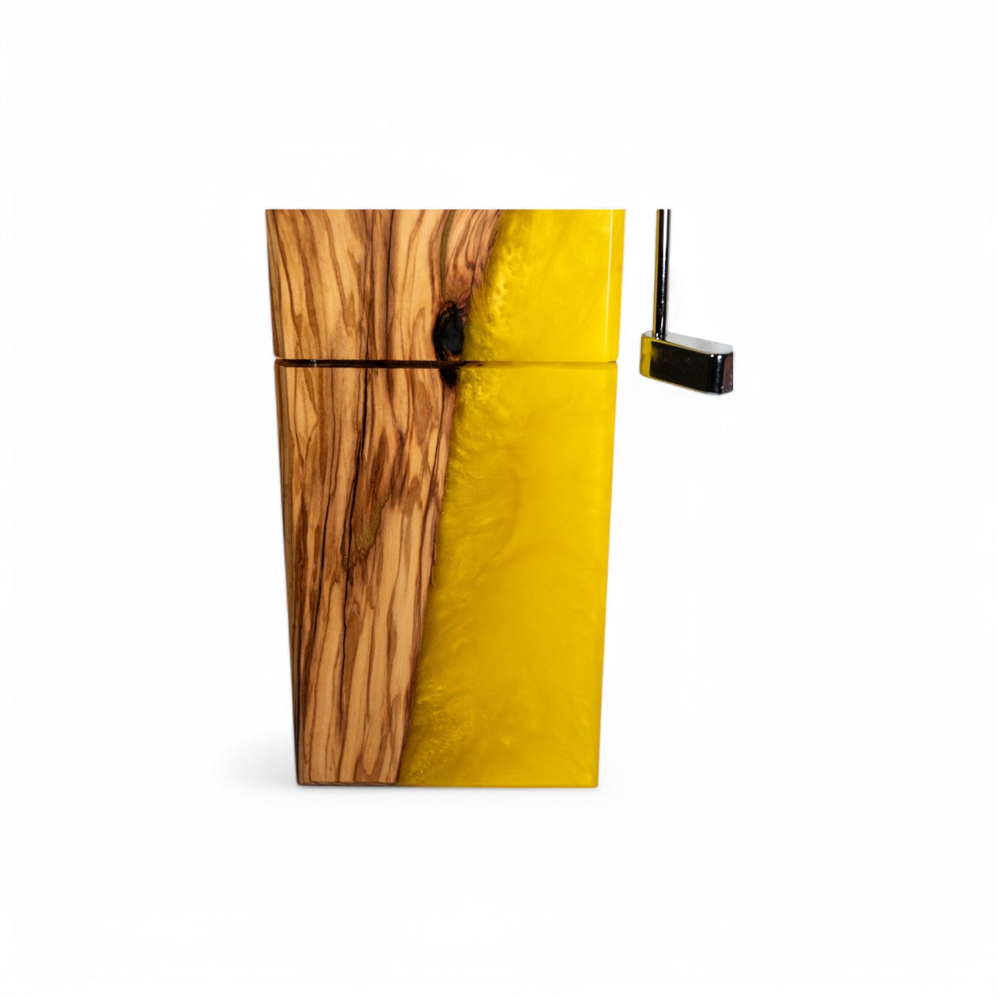 Olive Wood Yellow Epoxy Cheese Slicer Board