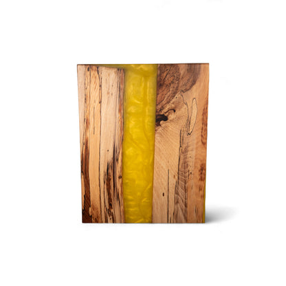 Olive Wood with Yellow Epoxy Charcuterie Boards/Serving Board with Handle