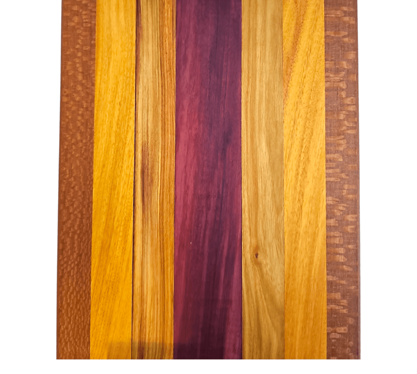 Osage, Canary, Lace, Purple Heart Wood Charcuterie Boards/Serving Board with Handle