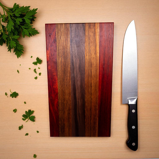 Padauk, Walnut, Canary Wood Charcuterie Boards/Serving Board/Cutting Board