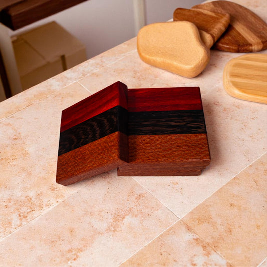Padauk, Wenge, and Lace Wood Coaster