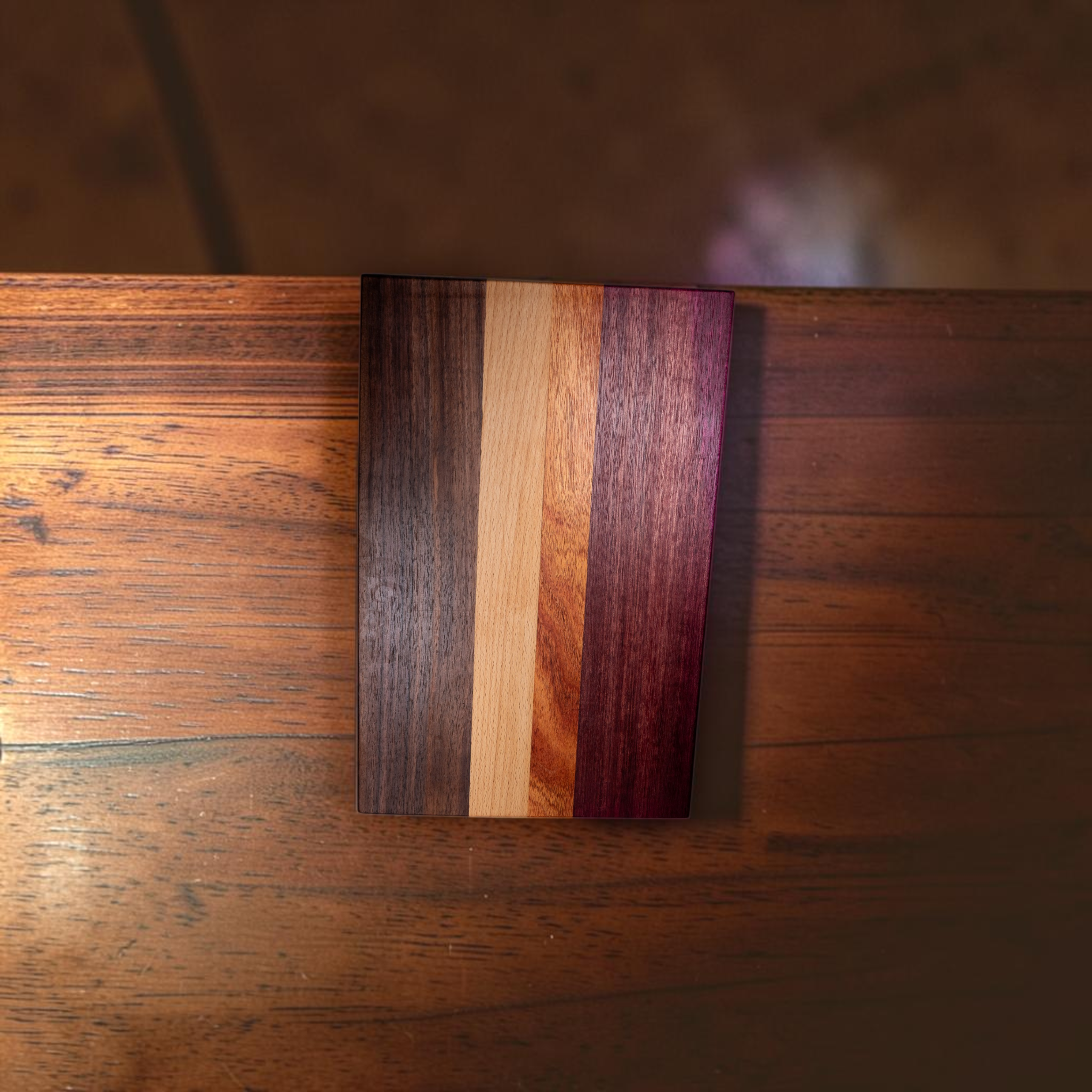 Purple Heart, Walnut, Canary, Hickory Wood Charcuterie Boards/Serving Board/Cutting Board with Handles
