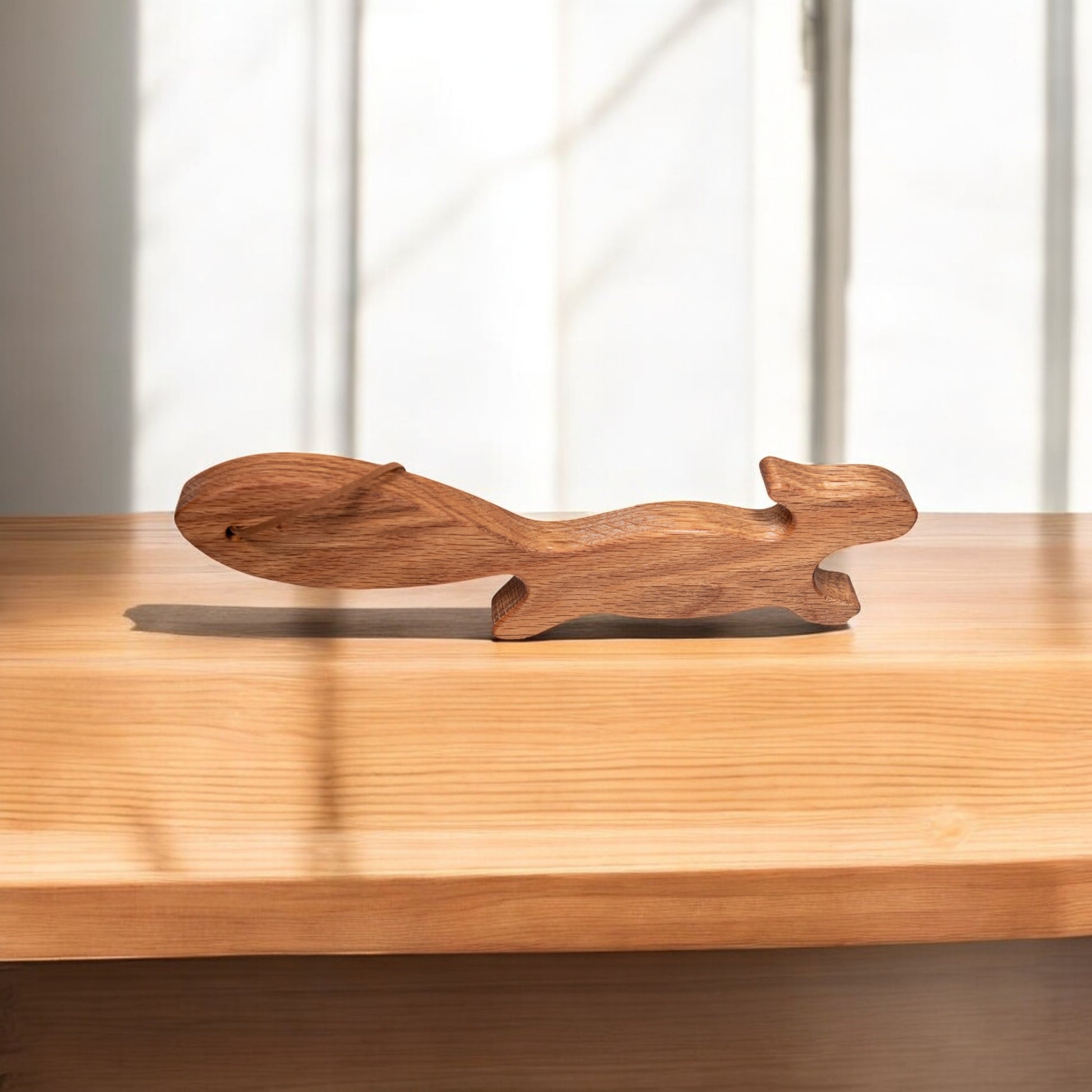 Red Oak Wooden Squirrel oven rack puller push-me pull-you
