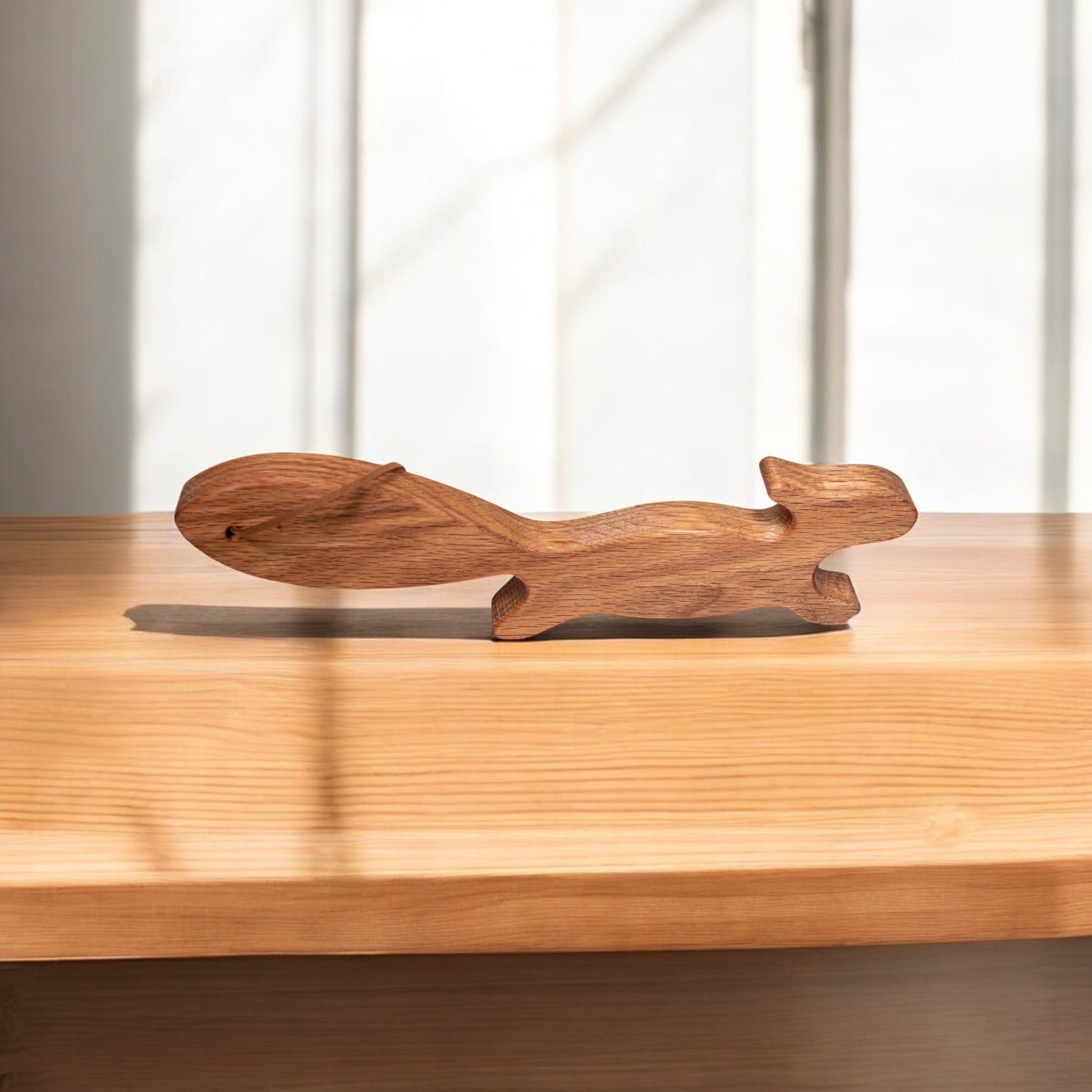 Red Oak Wooden Squirrel oven rack puller push-me pull-you