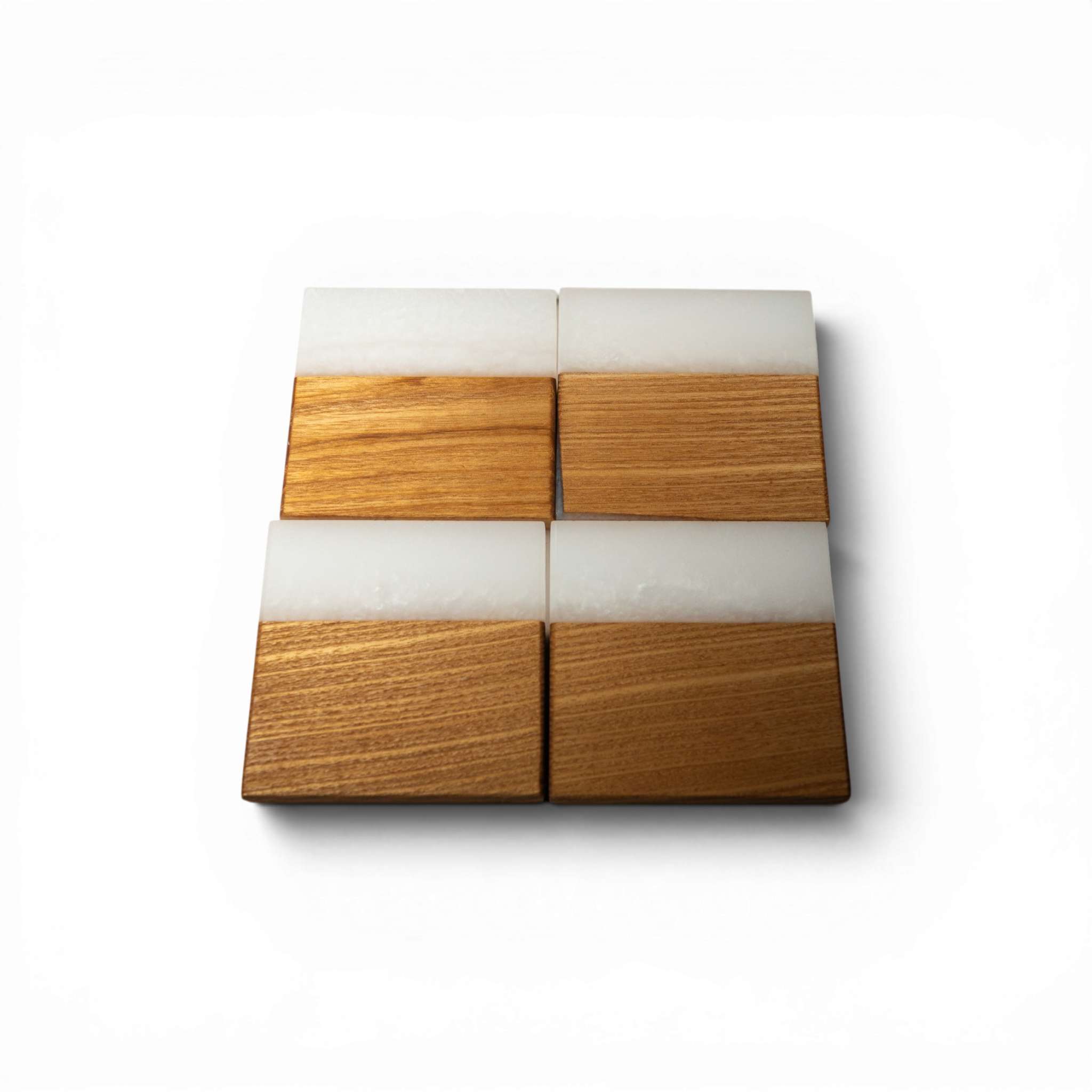 Sassafras with White Epoxy Coaster