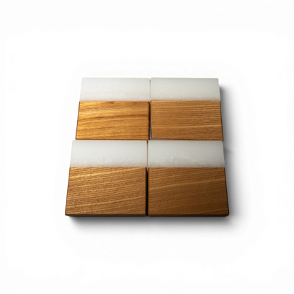Sassafras with White Epoxy Coaster