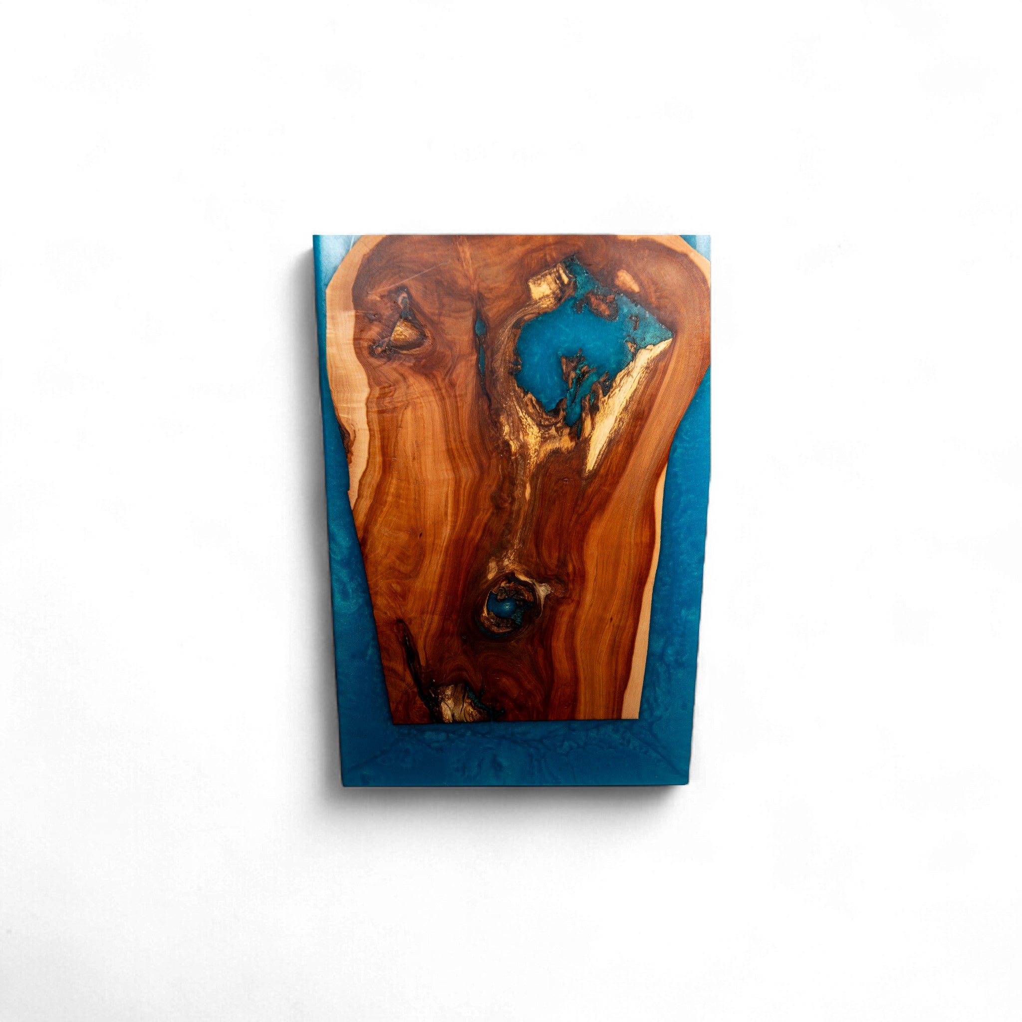 Sea Blue Epoxy Apple Charcuterie Boards/Serving Board
