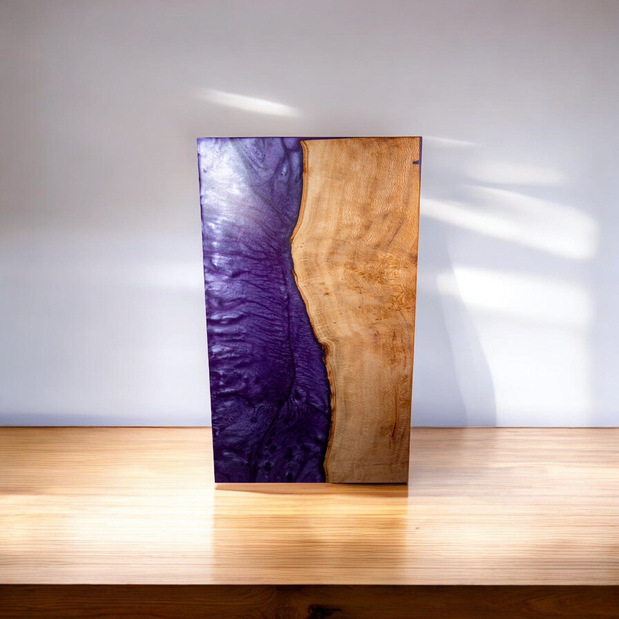 Sycamore Wood Purple Epoxy Charcuterie Boards/Serving Board