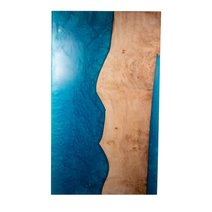 Sycamore Wood with Sea Blue Epoxy Charcuterie Boards/Serving Board