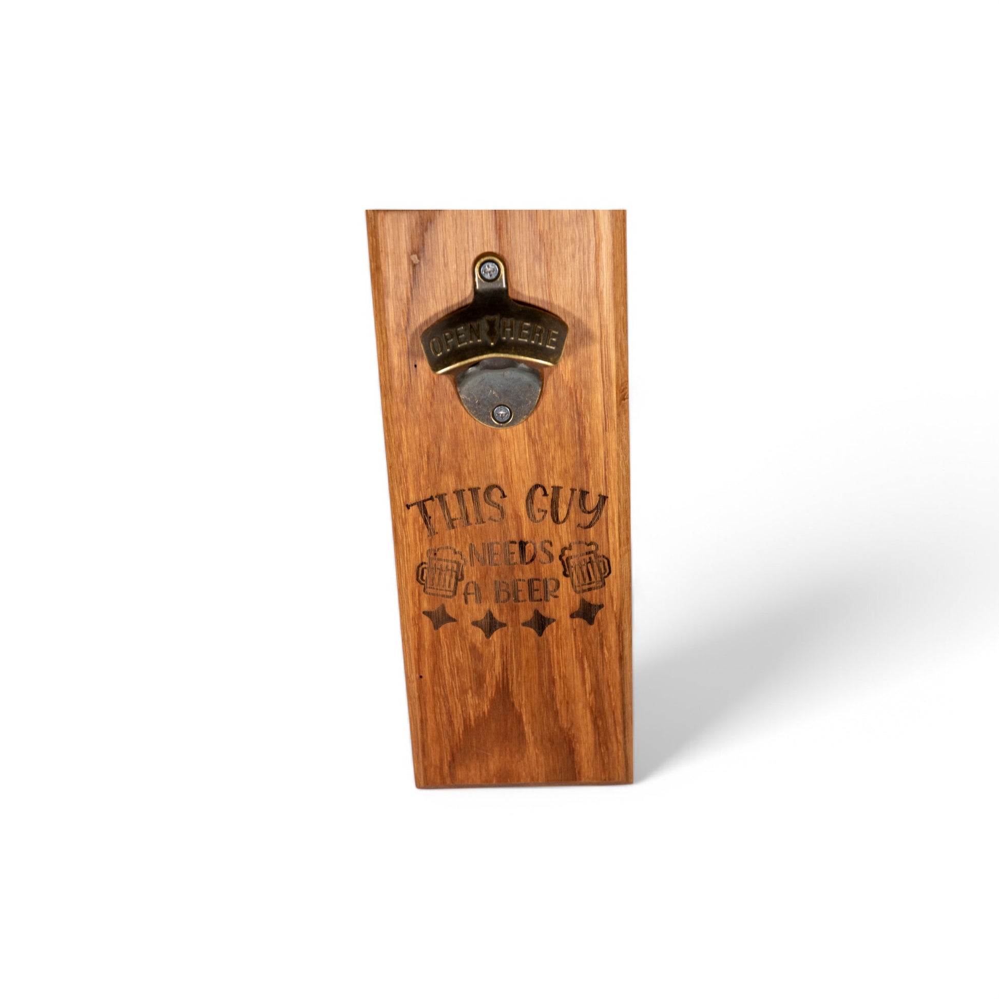 This Guy Need a Beer" Wall Mounted Magnetic Bottle Opener