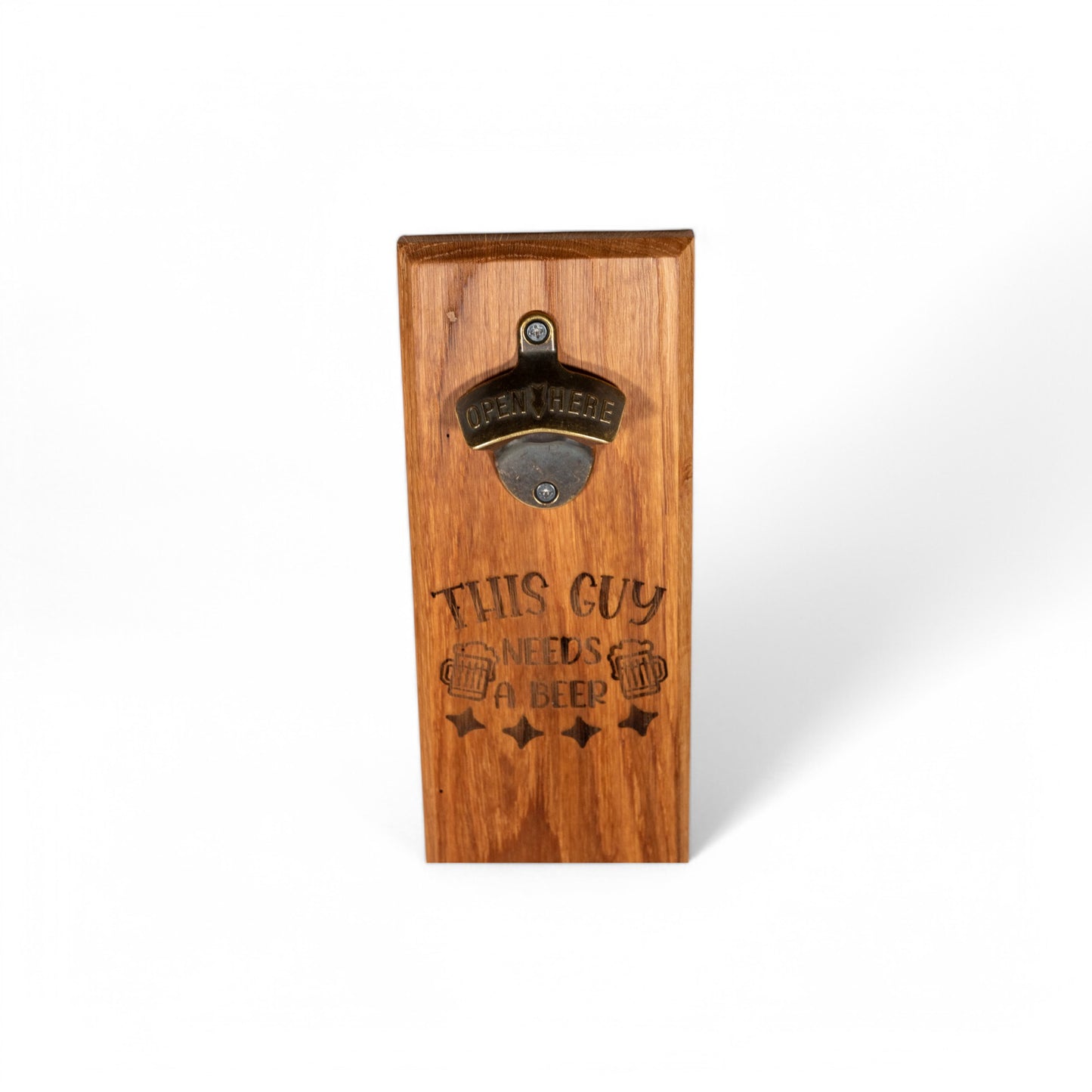 This Guy Need a Beer" Wall Mounted Magnetic Bottle Opener