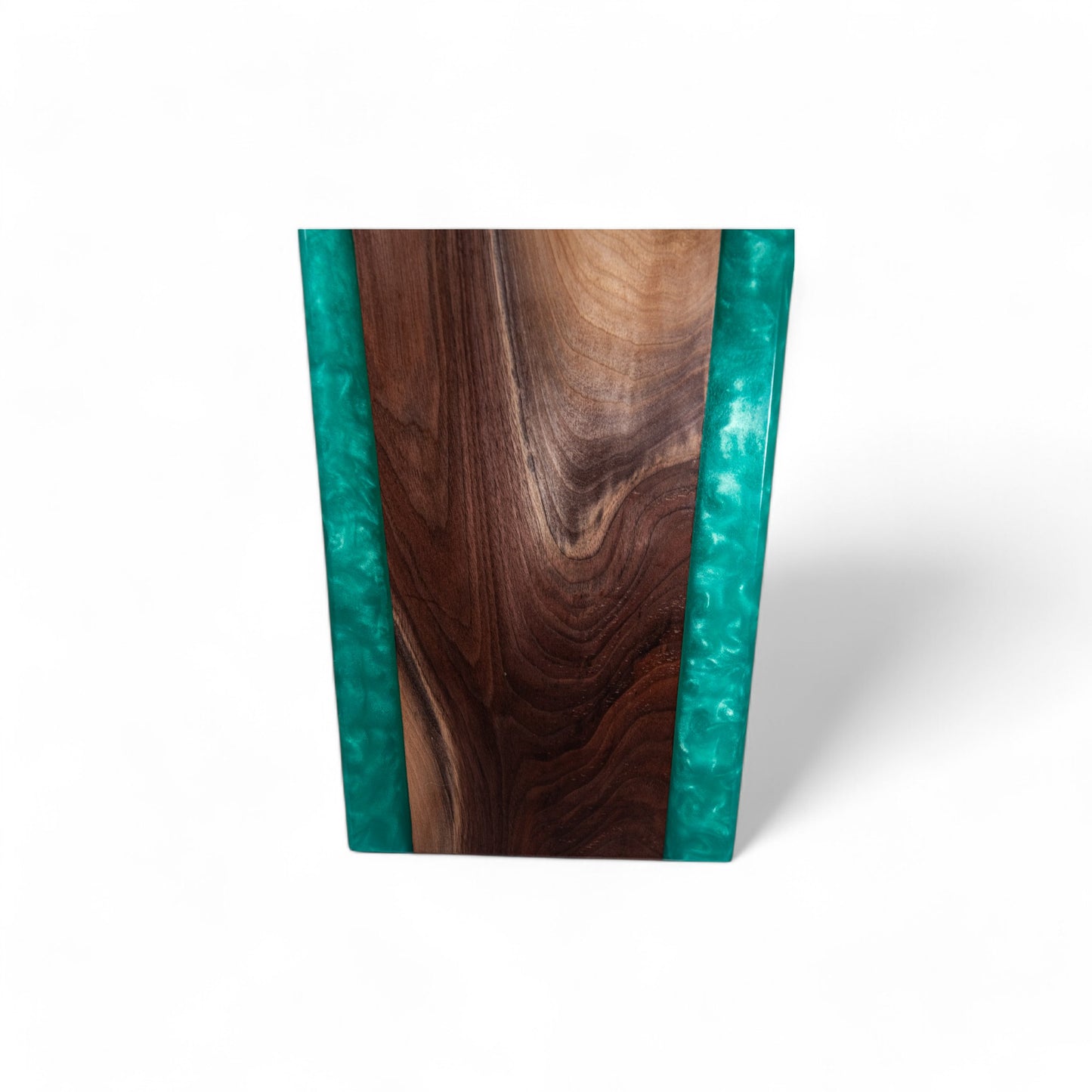 Turquoise Epoxy Walnut Wood Charcuterie Boards/Serving Board with Handle