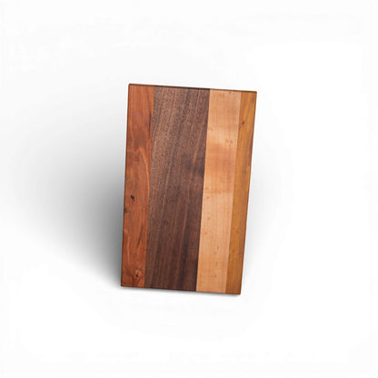 Walnut ash cherry wood charcuterie board with handle