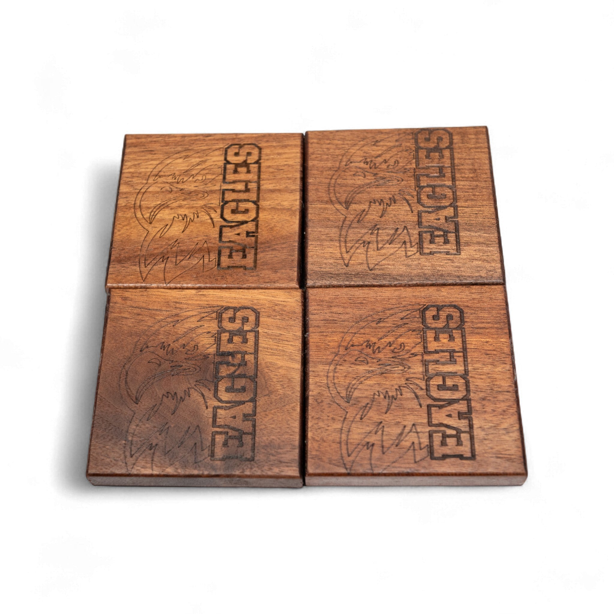 Walnut Philadelphia Eagles Coaster