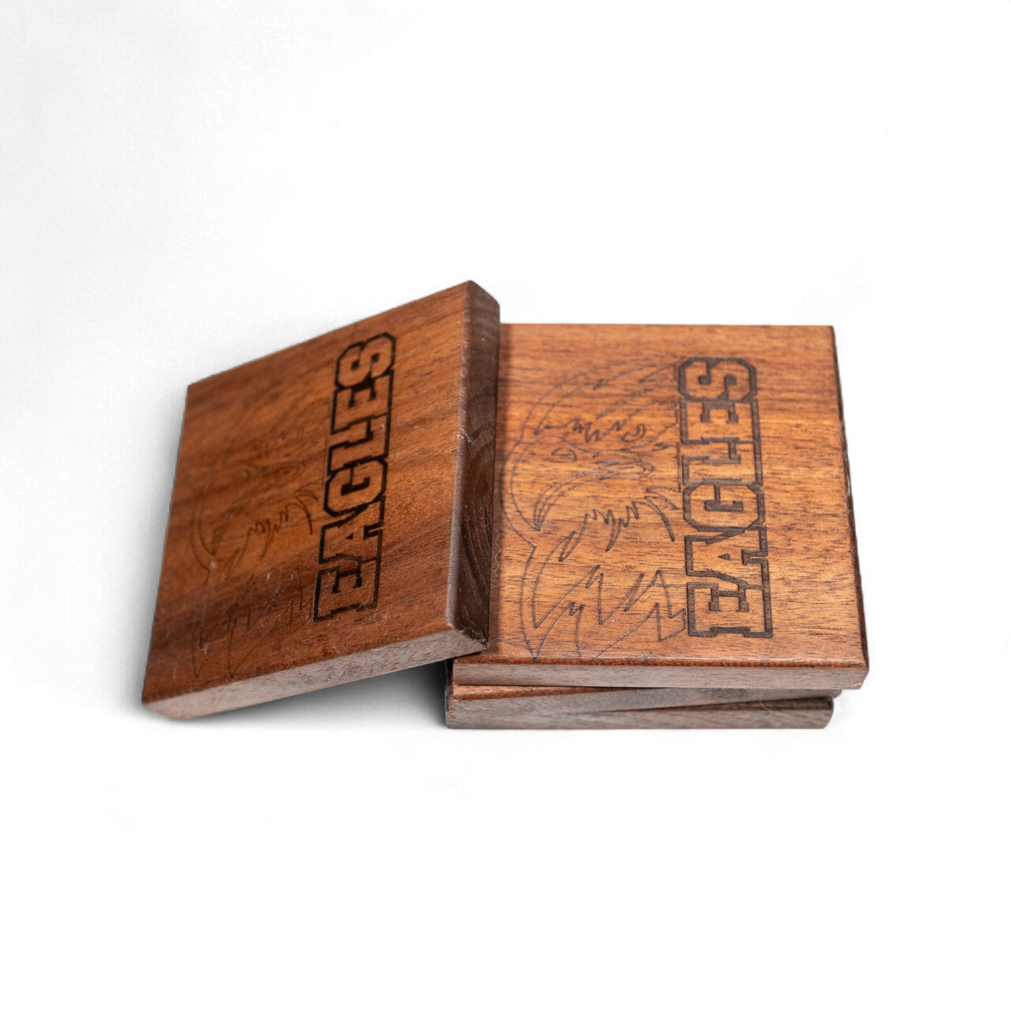 Walnut Philadelphia Eagles Coaster