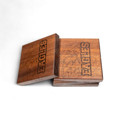 Walnut Philadelphia Eagles Coaster