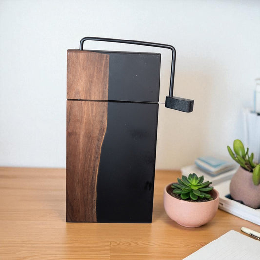 Walnut Wood Black Epoxy Cheese Slicer Board